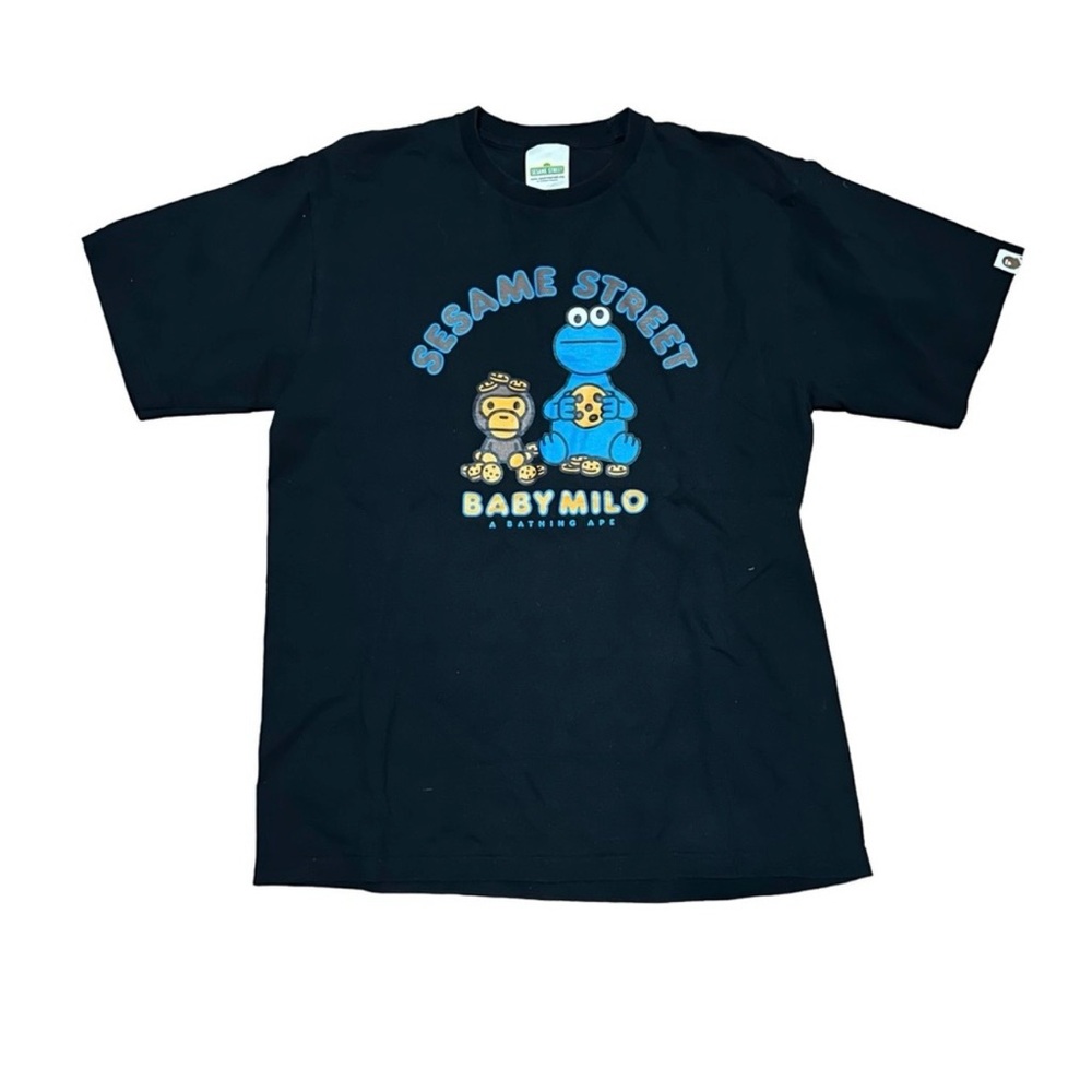 NWOT A Bathing Ape BAPE x Sesame Street Milo & Cookie Monster Tee